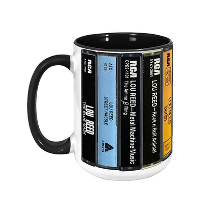 Lou Reed Albums Cassette Retro Collection Accent Mug