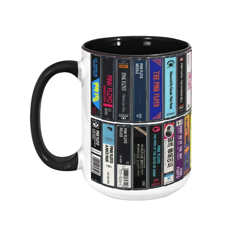 Pink Floyd Albums Cassette Retro Collection Accent Mug - Extended Vers