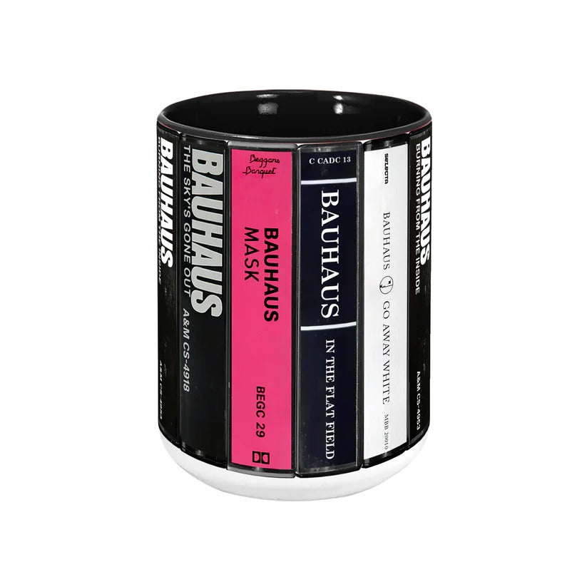 Bauhaus Albums Cassette Collection Retro Accent Mug