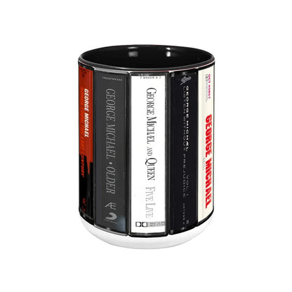 George Michael Albums Cassette Retro Accent Mug