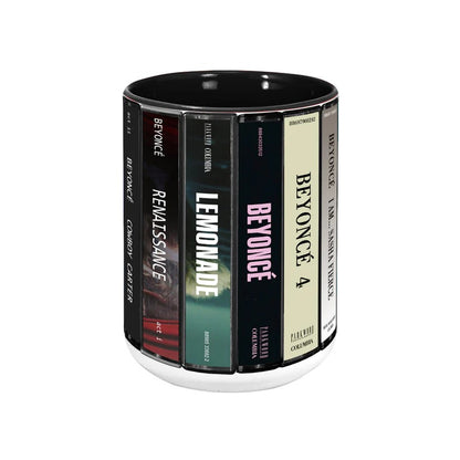 Beyoncé Albums Cassette Collection Accent Mug