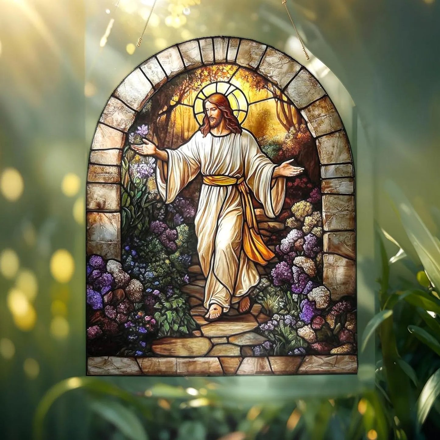 Jesus Christ Acrylic Window, Christian Acrylic Window Hanging