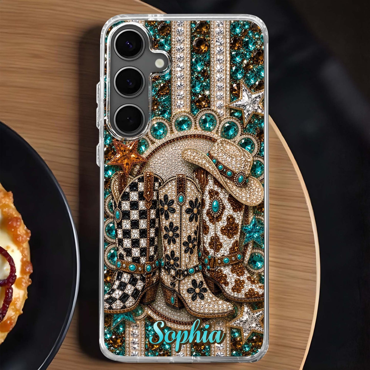 Western Spirit Cowgirl Boots, Personalized Clear Phone Case, Gift For Her