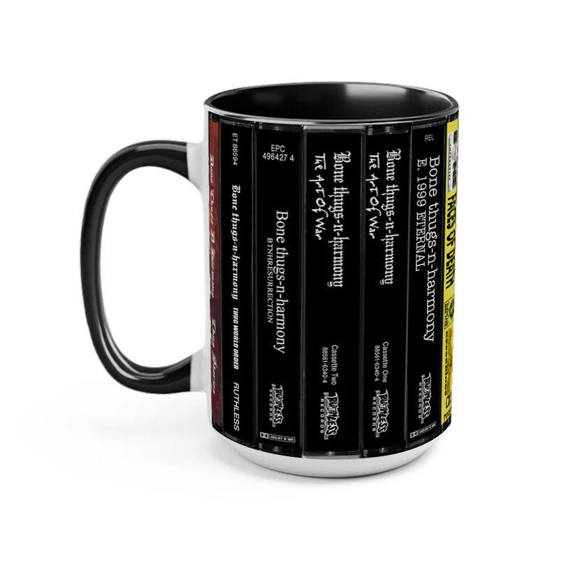 Bone Thugs-n-Harmony Albums Cassette Collection Retro Accent Mug