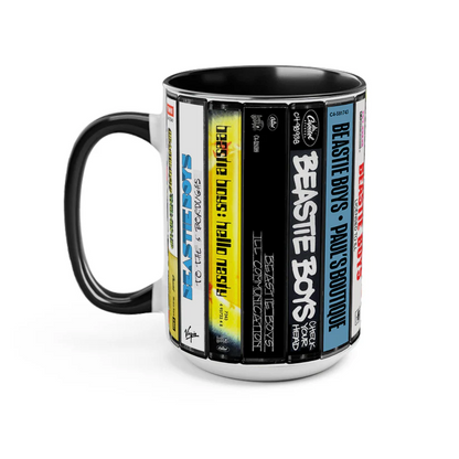 Beastie Boys Albums Cassette Collection Retro Accent Mug