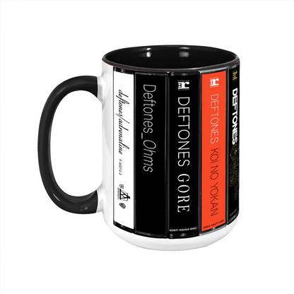 Deftones Albums Cassette Collection Retro Accent Mug