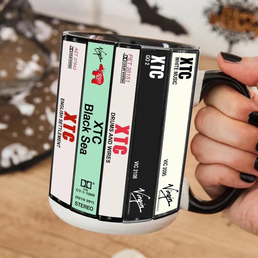 XTC Albums Cassette Collection Retro Accent Mug