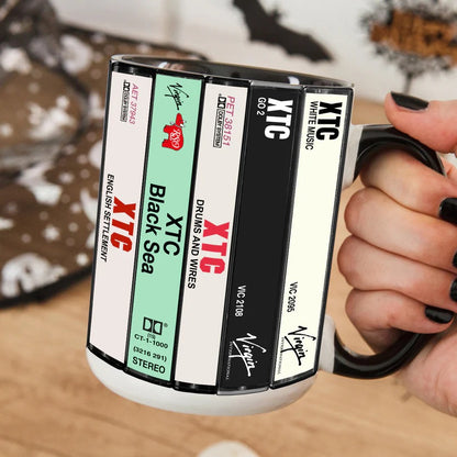 XTC Albums Cassette Collection Retro Accent Mug