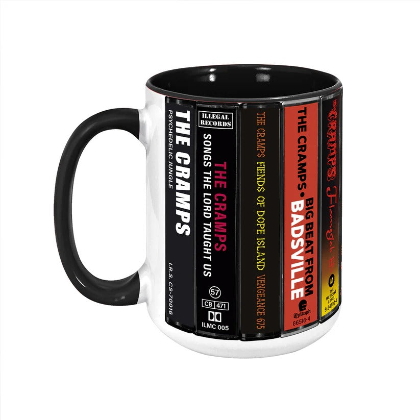 The Cramps Albums Cassette Collection Retro Accent Mug