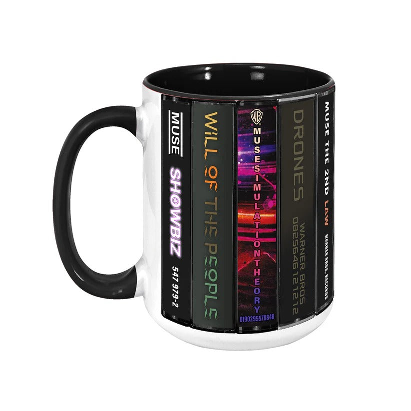 Muse Albums Cassette Collection Retro Accent Mug