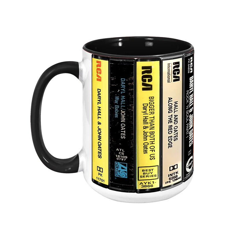 Hall & Oates Albums Cassette Retro Collection Accent Mug