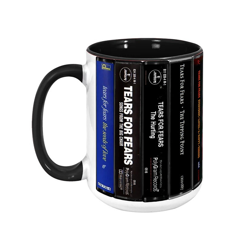 Tears for Fears Albums Cassette Collection Retro Accent Mug