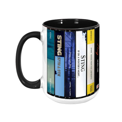 Sting Albums Cassette Collection Retro Accent Mugs