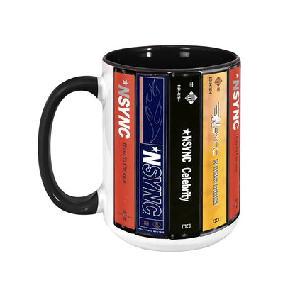 NSYNC Albums Cassette Collection Retro Accent Mug