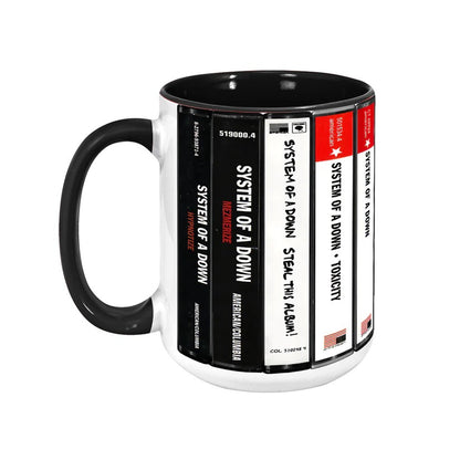 System Of A Down Albums Cassette Collection Retro Accent Mug