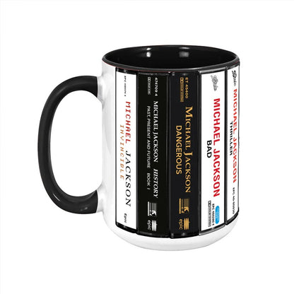 Michael Jackson Albums Retro Cassette Collection Accent Mug