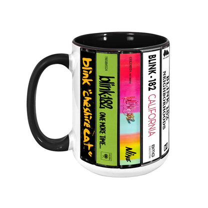 Blink-182 Albums Cassette Collection Retro Accent Mug