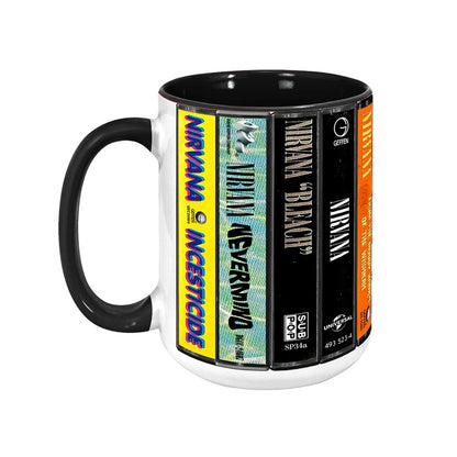 Nirvana Albums Cassette Collection Retro Accent Mug