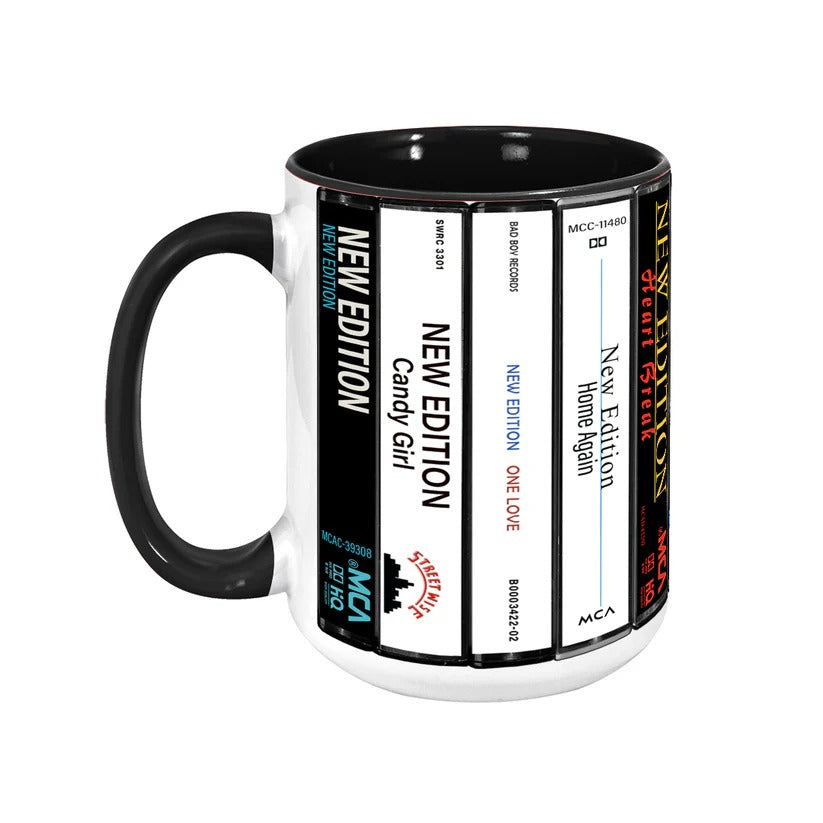 New Edition Albums Cassette Retro Collection Accent Mug