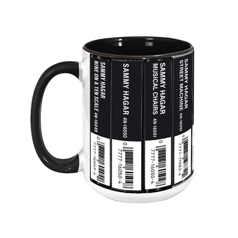 Sammy Hagar Albums Cassette Collection Retro Accent Mug