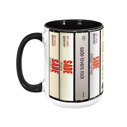 Sade Albums Cassette Collection Retro Accent Mug