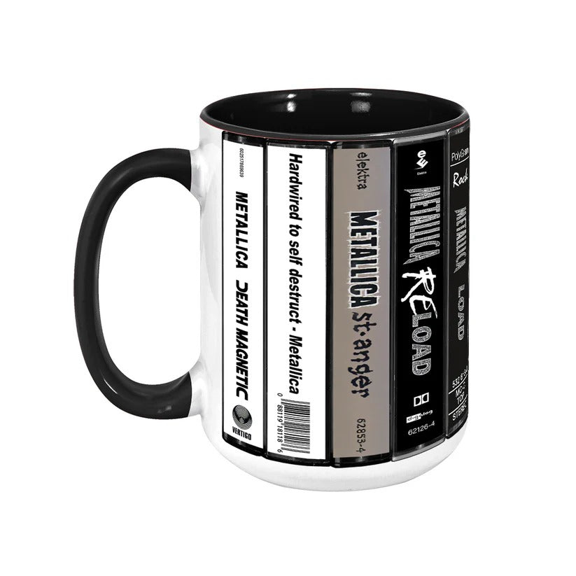 Metallica Albums Cassette Collection Retro Accent Mug