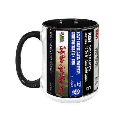 Dolly Parton Albums Cassette Retro Collection Accent Mug
