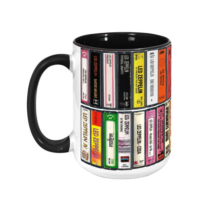 Led Zeppelin Albums Cassette Retro Collection Accent Mug