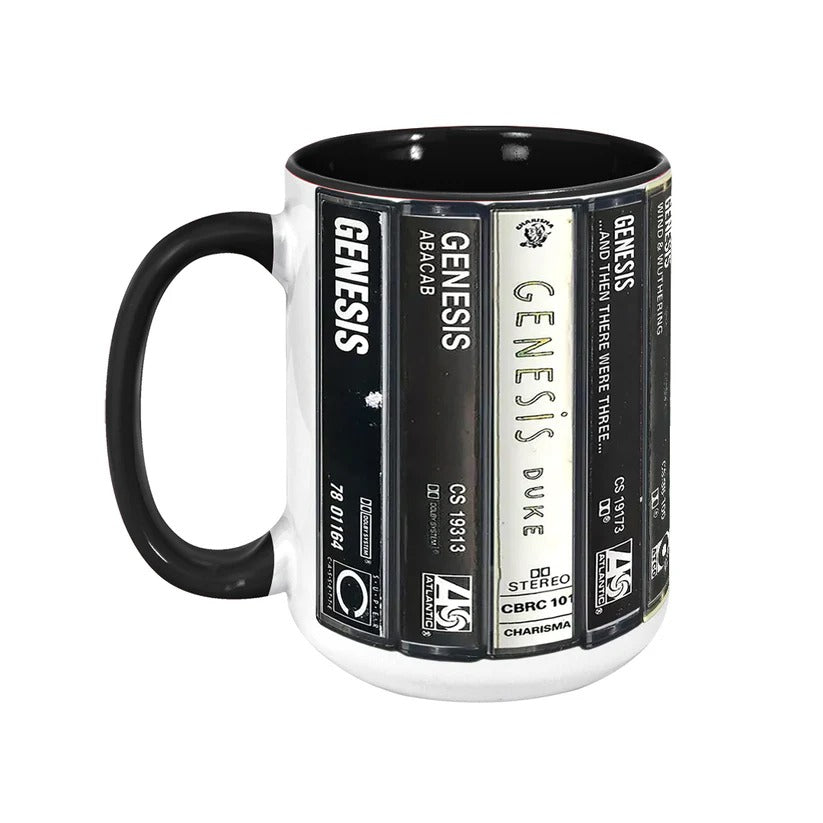 Genesis Albums Cassette Collection Retro Accent Mug