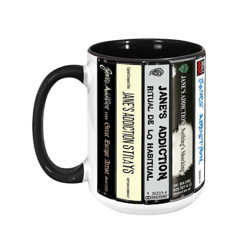 Jane's Addiction Albums Cassette Collection Retro Accent Mug