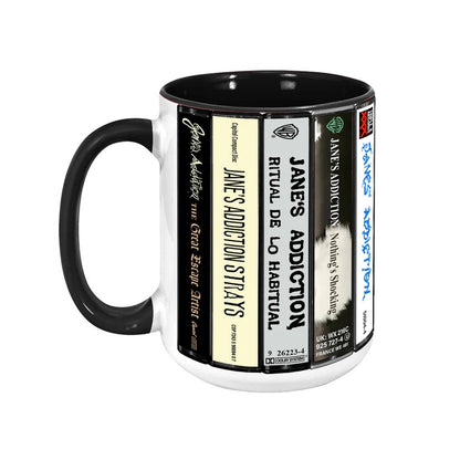 Jane's Addiction Albums Cassette Collection Retro Accent Mug