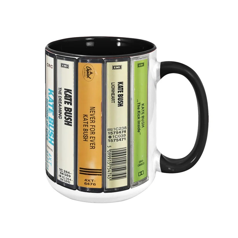 Kate Bush Albums Cassette Retro Collection Accent Mug