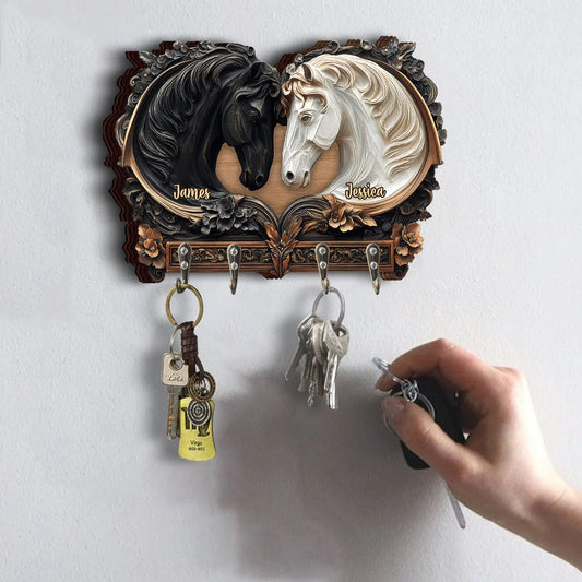 You & Me We Got This - Personalized Horse Custom Shaped Key Rack