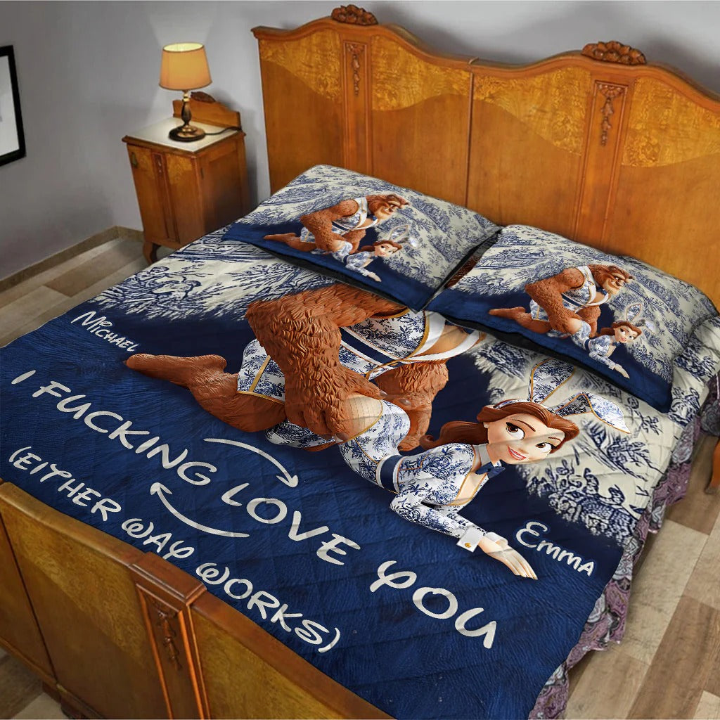 I Love You - Personalized Couple Bedding Set