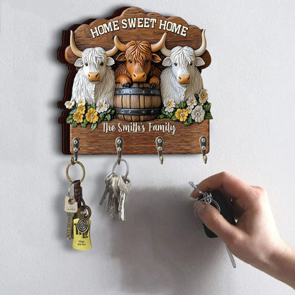Home Sweet Home - Personalized Custom Shaped Key Rack