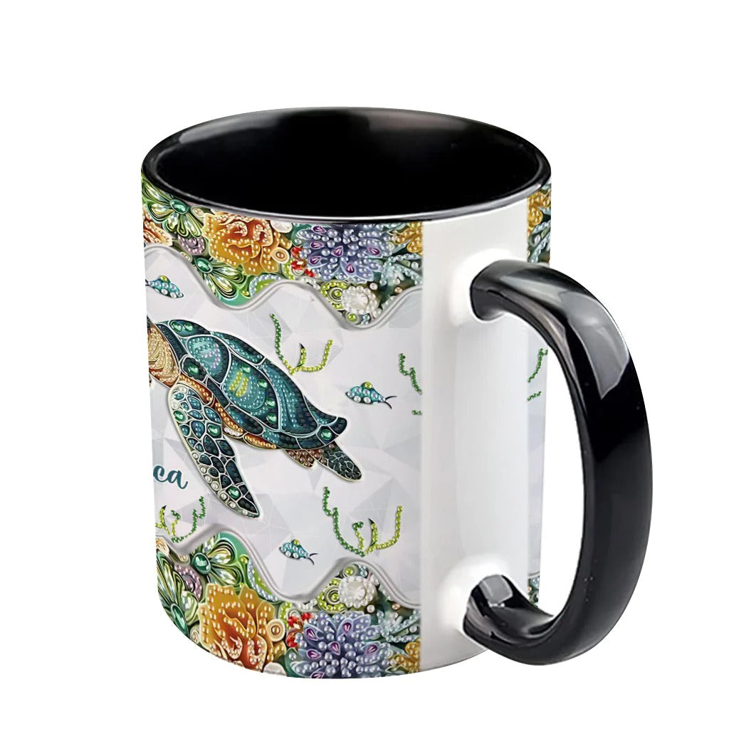 Just A Girl Who Loves Turtle, Personalized Accent Mug