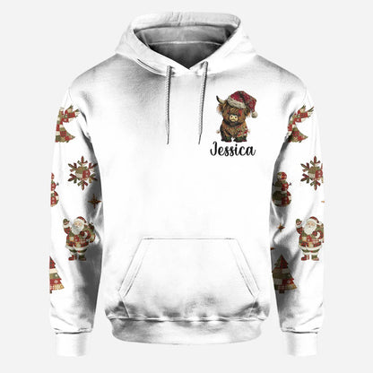 Personalized Cute Hightland Cow - Highland Cow Hoodie and Leggings