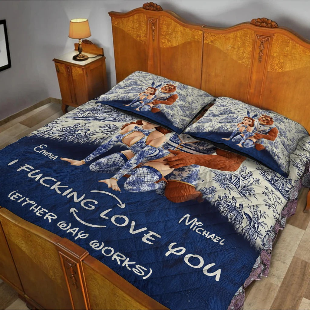 I Love You - Personalized Couple Bedding Set