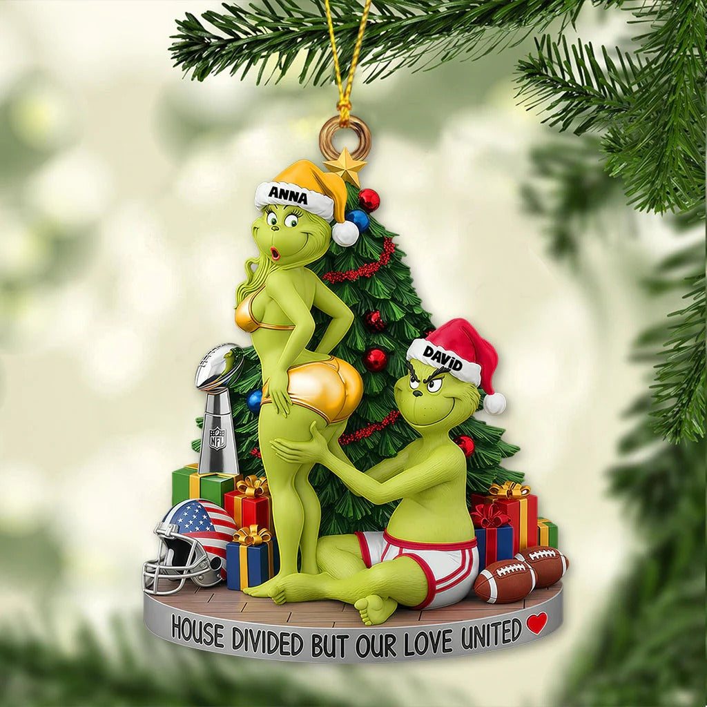 Green Monster Couple - Personalized Gifts For Couple Ornament