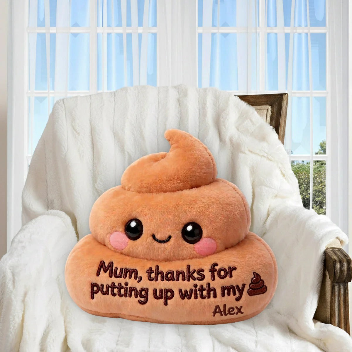 Thanks For Putting Up With My Sh_t - Personalized Mother Pillow