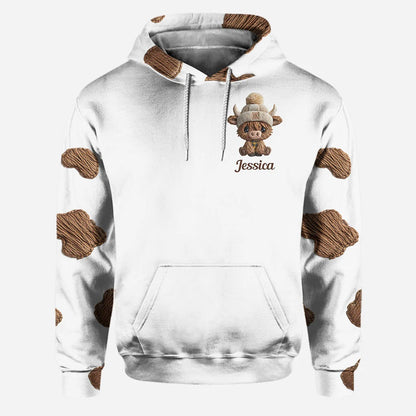 Adorable Highland Cows - Personalized Hoodie and Leggings