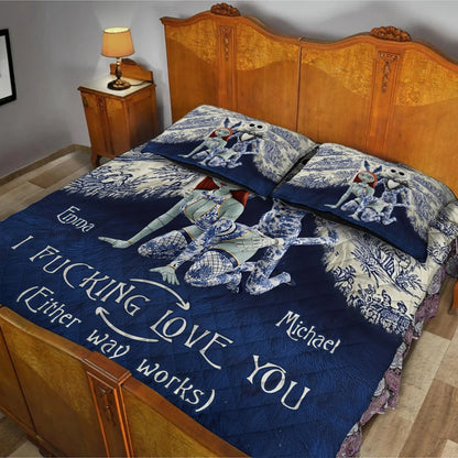 I Love You - Personalized Couple Bedding Set
