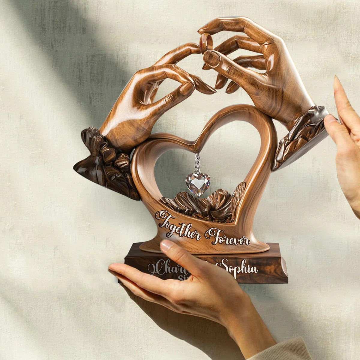 Engagement Wedding Anniversary - Personalized Custom Shaped Acrylic Plaque