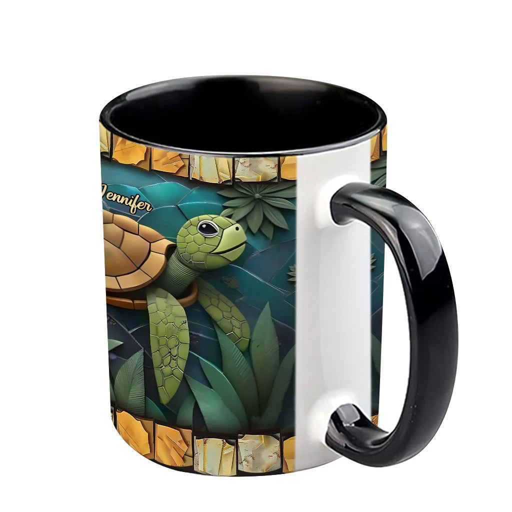 Adorable Turtle Mug, Personalized Accent Mug
