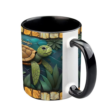 Adorable Turtle Mug, Personalized Accent Mug