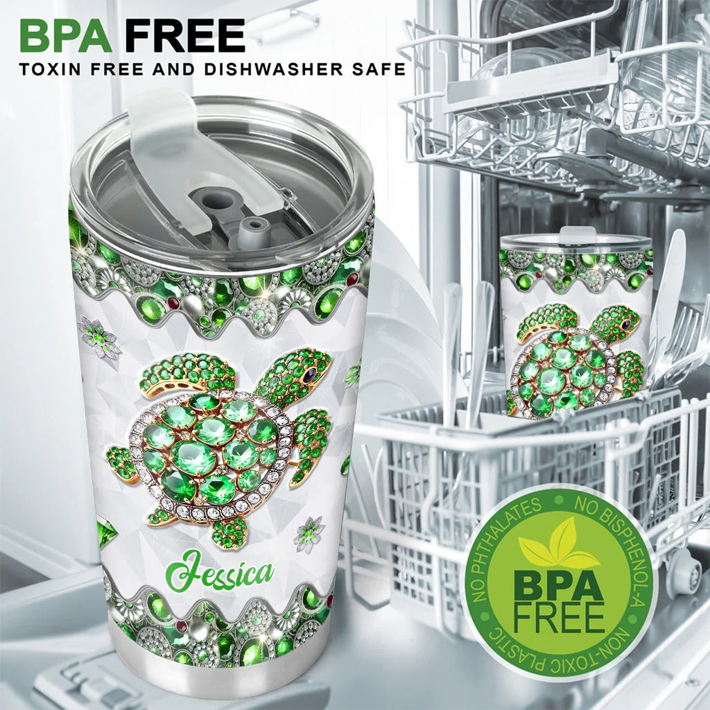 Personalized Love Turtles Tumbler