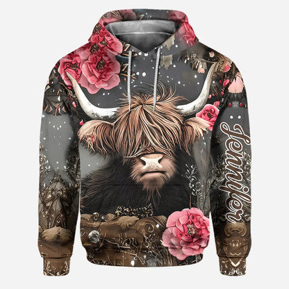 Love Highland Cows - Personalized Hoodie and Leggings