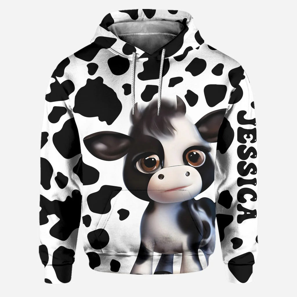Personalized Moody Baby Cow - Highland Cow Hoodie and Leggings