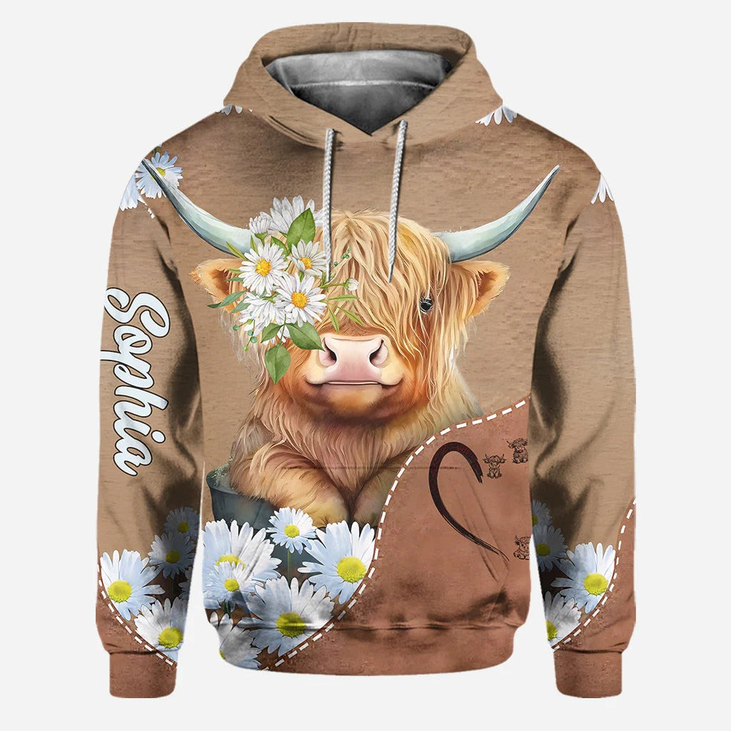 Love Highland Cows - Personalized Hoodie and Leggings