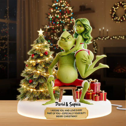 Mischievous Green Couples Light Box - Personalized Gift For Couples